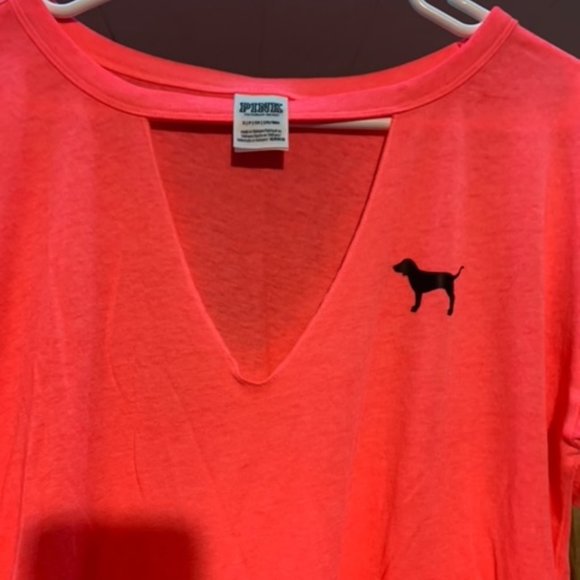 Victoria’s Secret pink T-shirt with an open chest. - Picture 5 of 5